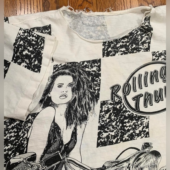 Vintage Rolling Thunder All Over Print T Shirt - Picture 4 of 5